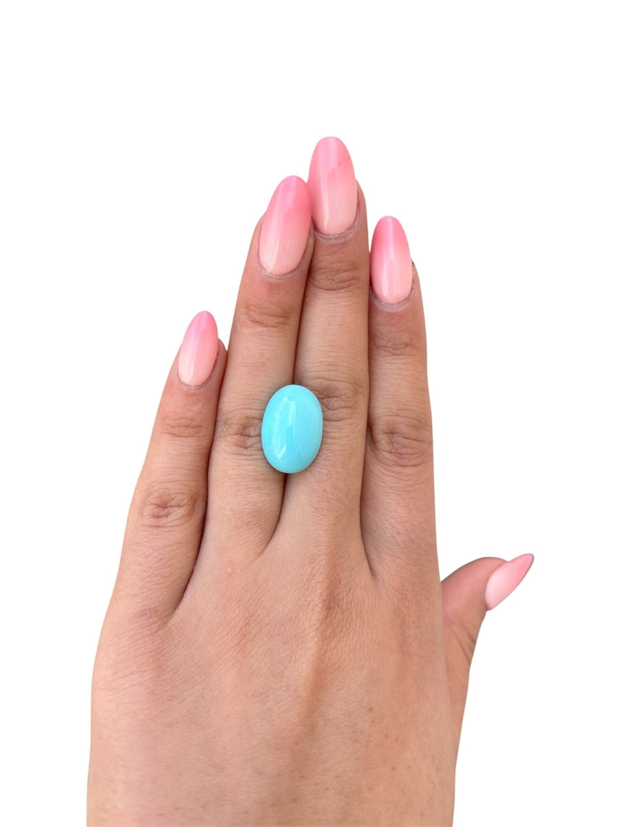 11.25cts Persian Robins Egg Blue Natural Turquoise - Kingdom Jewelry