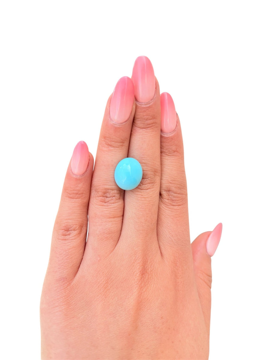 11.60ct Persian Robins Egg Blue Natural Turquoise - Kingdom Jewelry