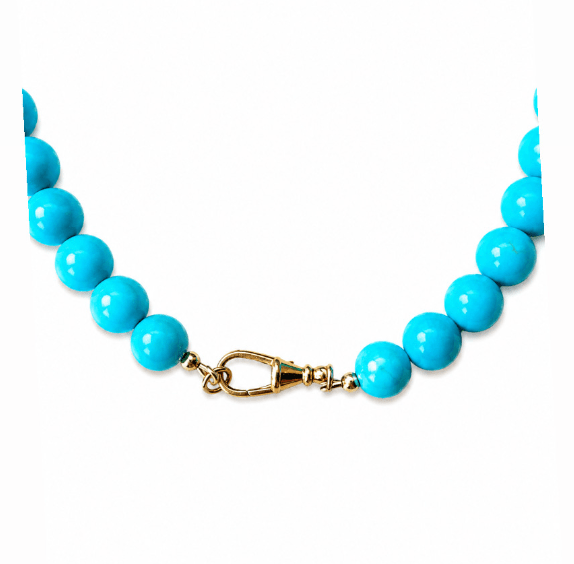 11mm AAA Sleeping Beauty Beaded Necklace - Kingdom Jewelry