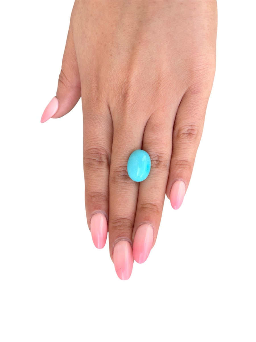 12.30ct Persian Robins Egg Blue Natural Turquoise - Kingdom Jewelry