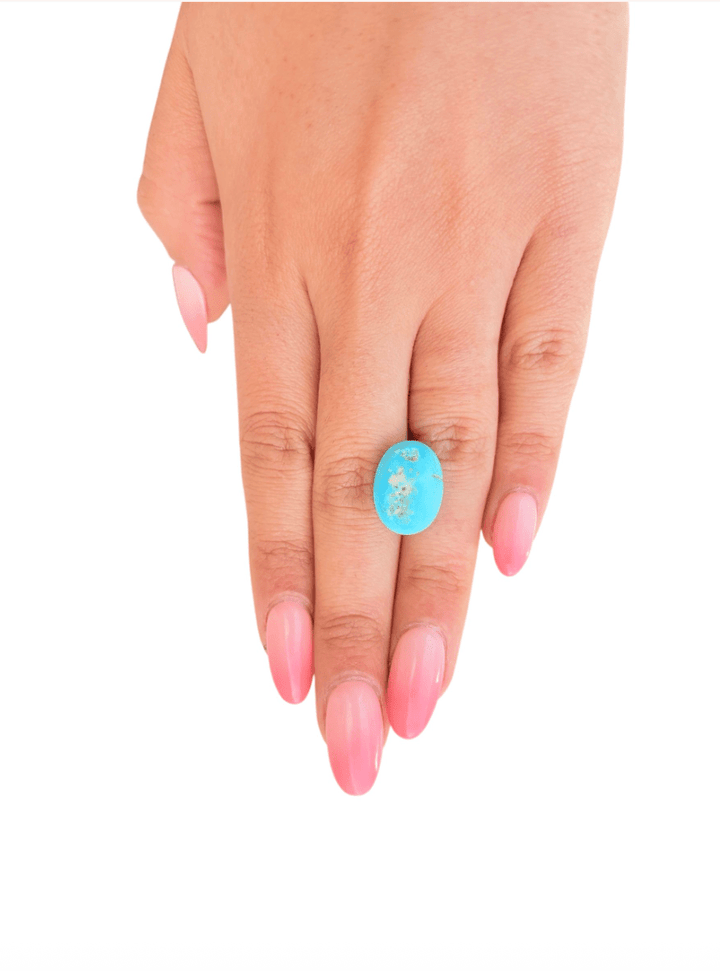 12.65ct Persian Robins Egg Blue Natural Turquoise - Kingdom Jewelry