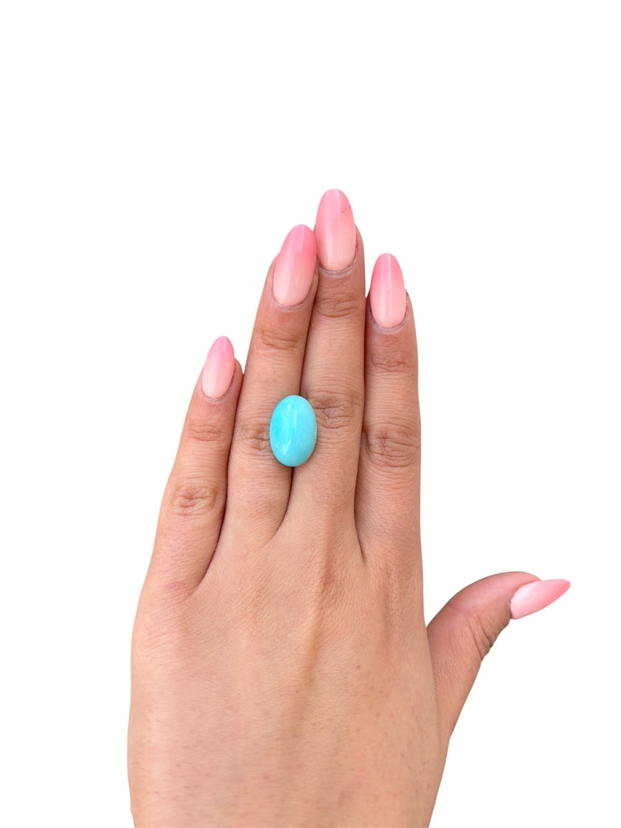 12.85ct Persian Robins Egg Blue Natural Turquoise - Kingdom Jewelry