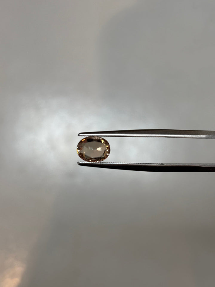 1.28ct Unheated Peach Oval Sapphire - Kingdom Jewelry