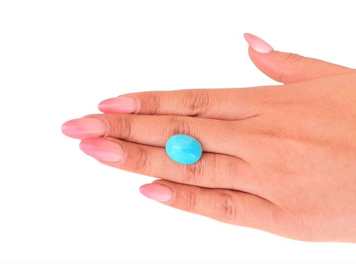13.10ct Persian Robins Egg Blue Natural Turquoise - Kingdom Jewelry