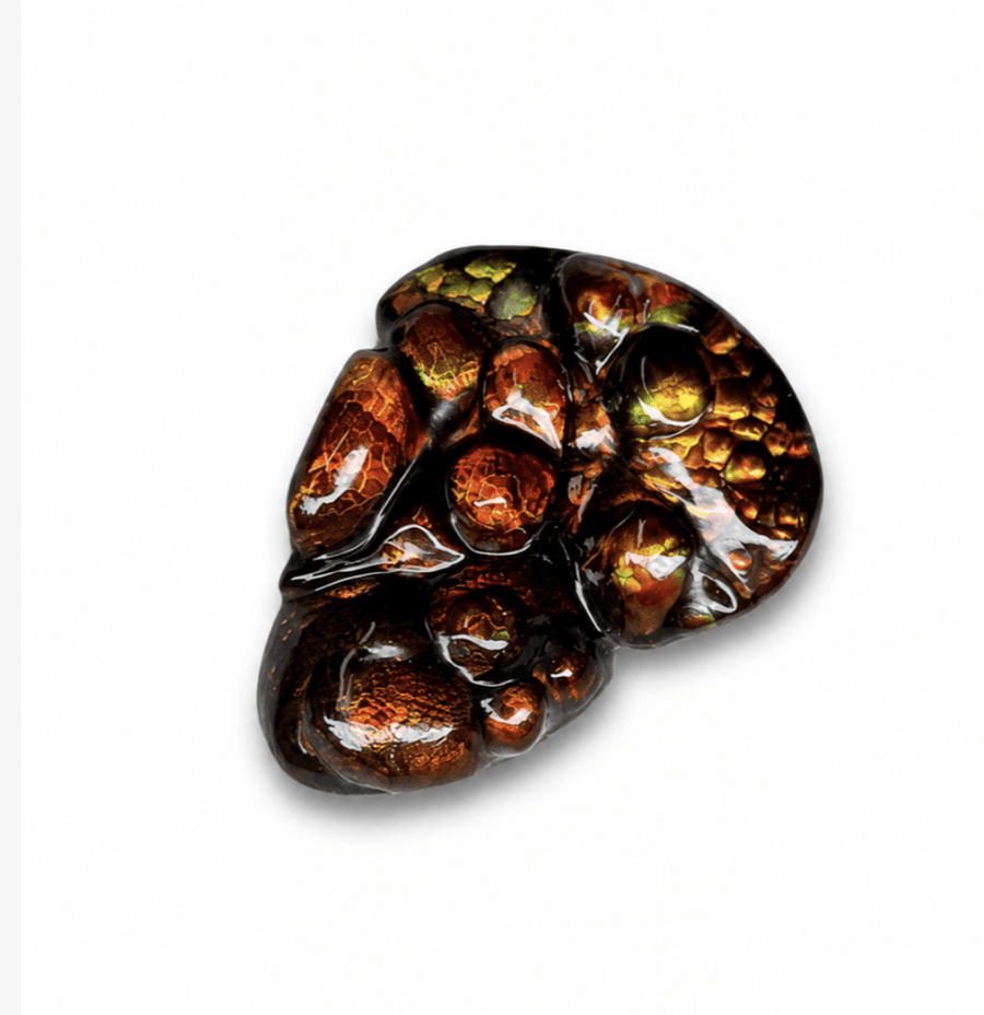 13.15ct Hand Cut Collector Fire Agate - By Ryszard Krukowski - Kingdom Jewelry