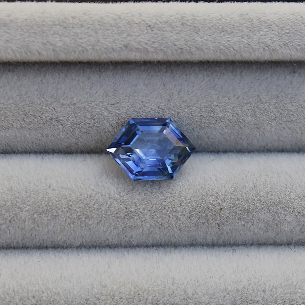 
                      
                        1.45ct Hexagon Deep Blue Sapphire - Kingdom Jewelry
                      
                    