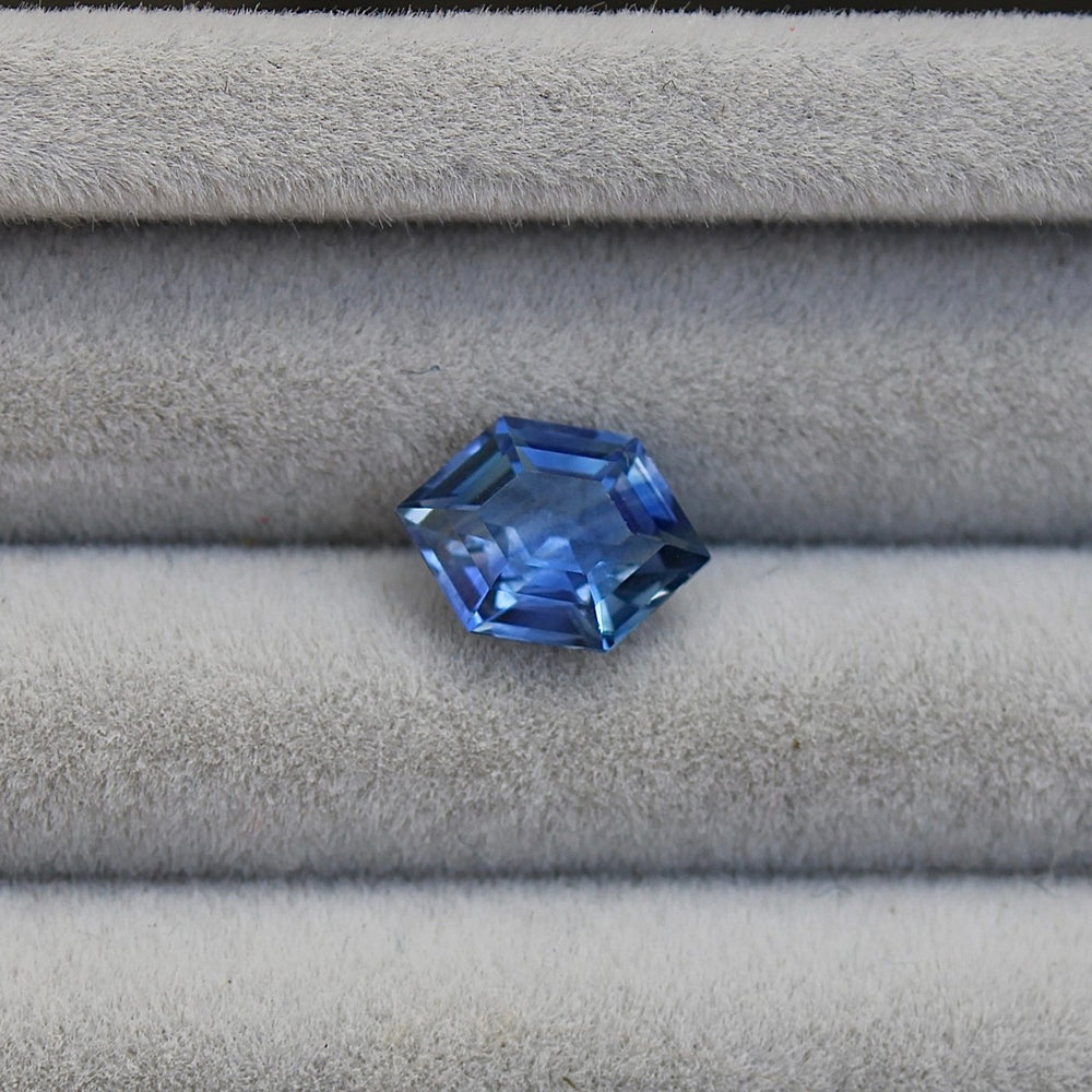 
                      
                        1.45ct Hexagon Deep Blue Sapphire - Kingdom Jewelry
                      
                    