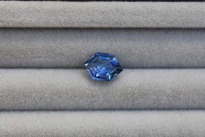 1.45ct Hexagon Deep Blue Sapphire - Kingdom Jewelry