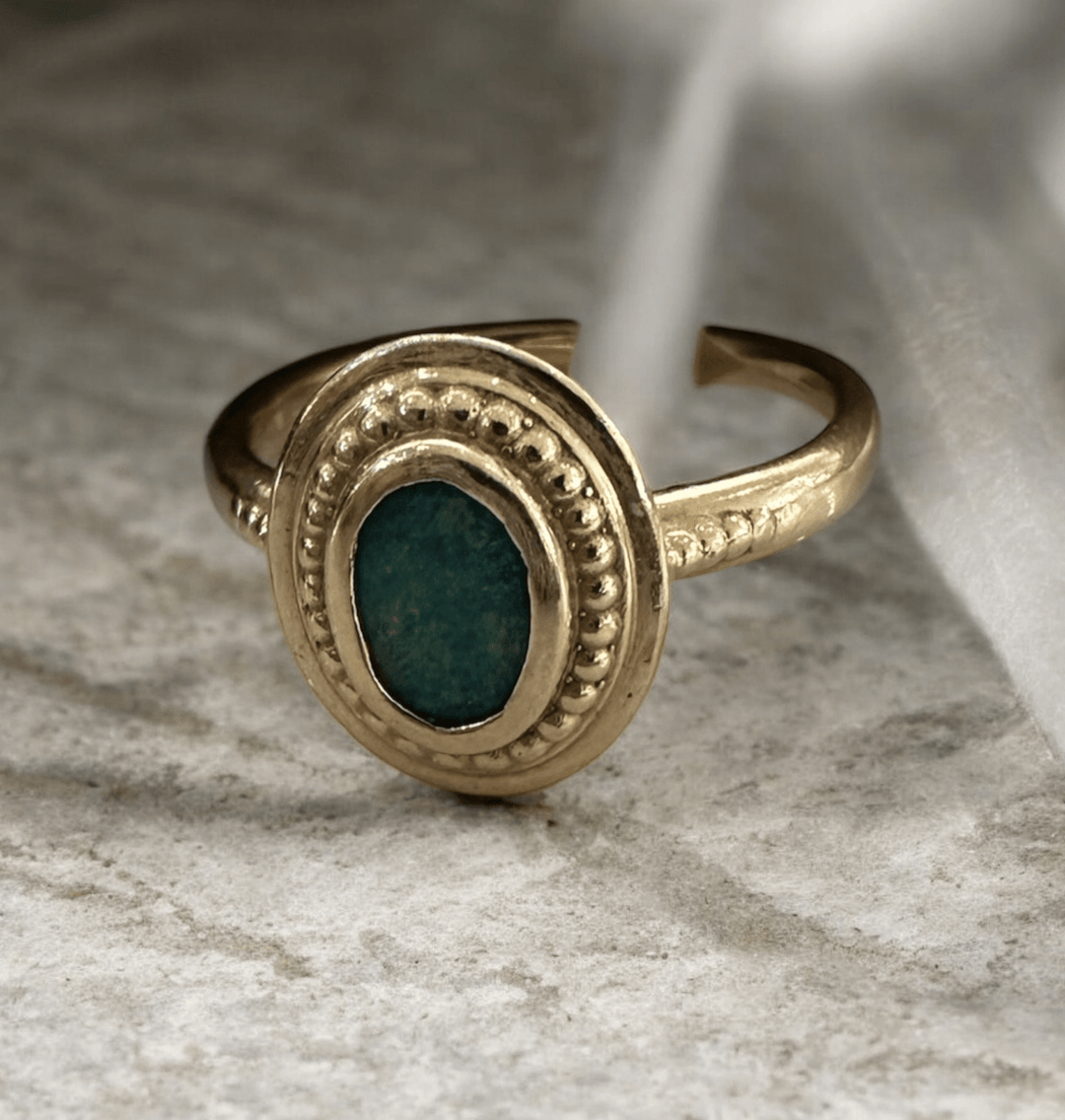 14k Australian Opal Oval Ring - Kingdom Jewelry