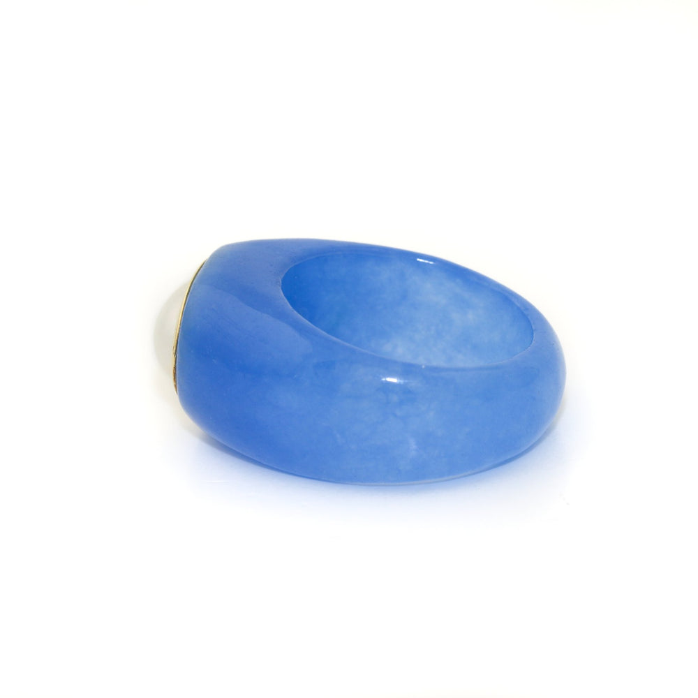 
                  
                    14k Bezel x Carved Blue Jade & Pearl Sing - Kingdom Jewelry
                  
                