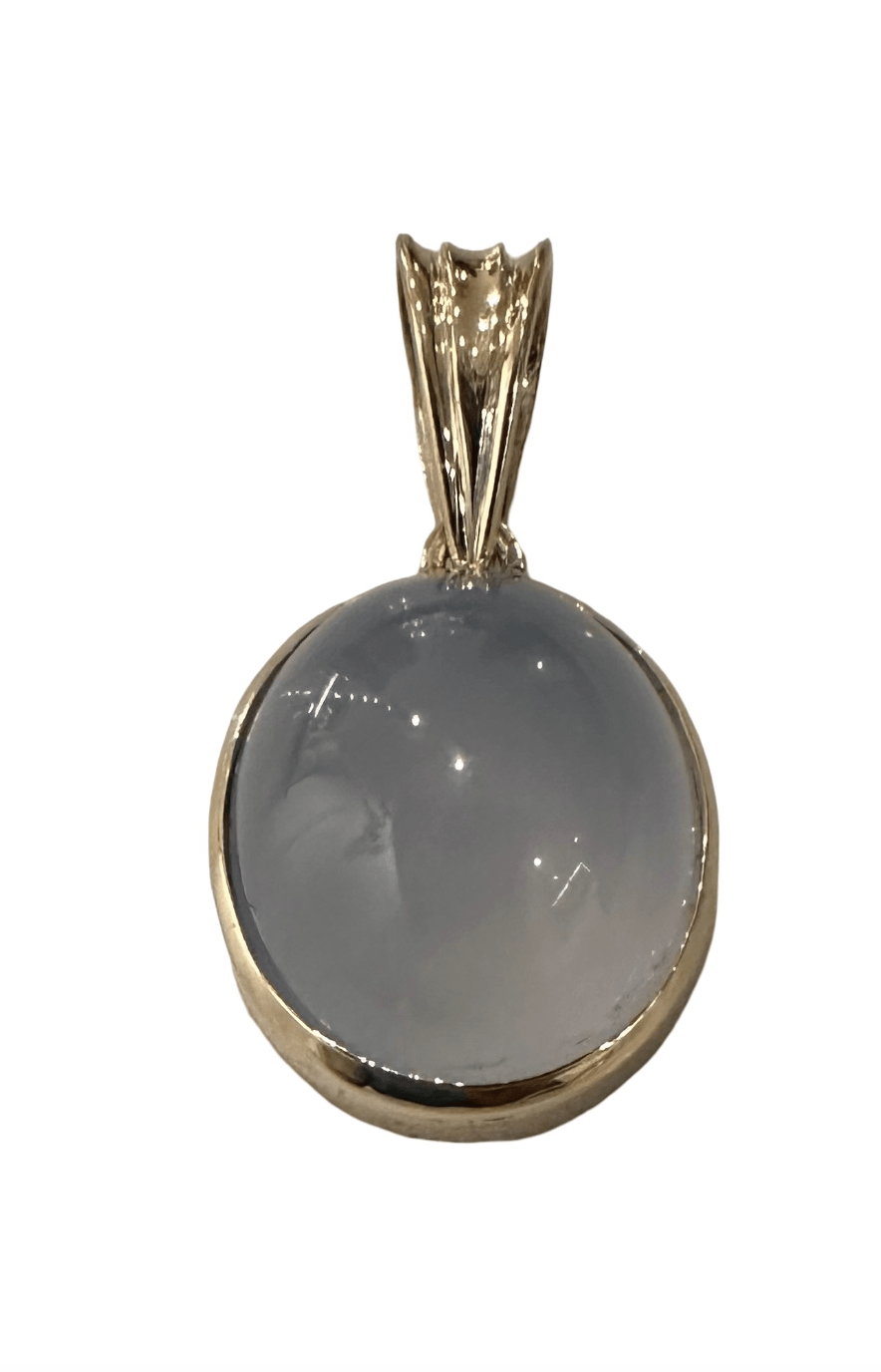 14K Blue Chalcedony Pendant - Kingdom Jewelry