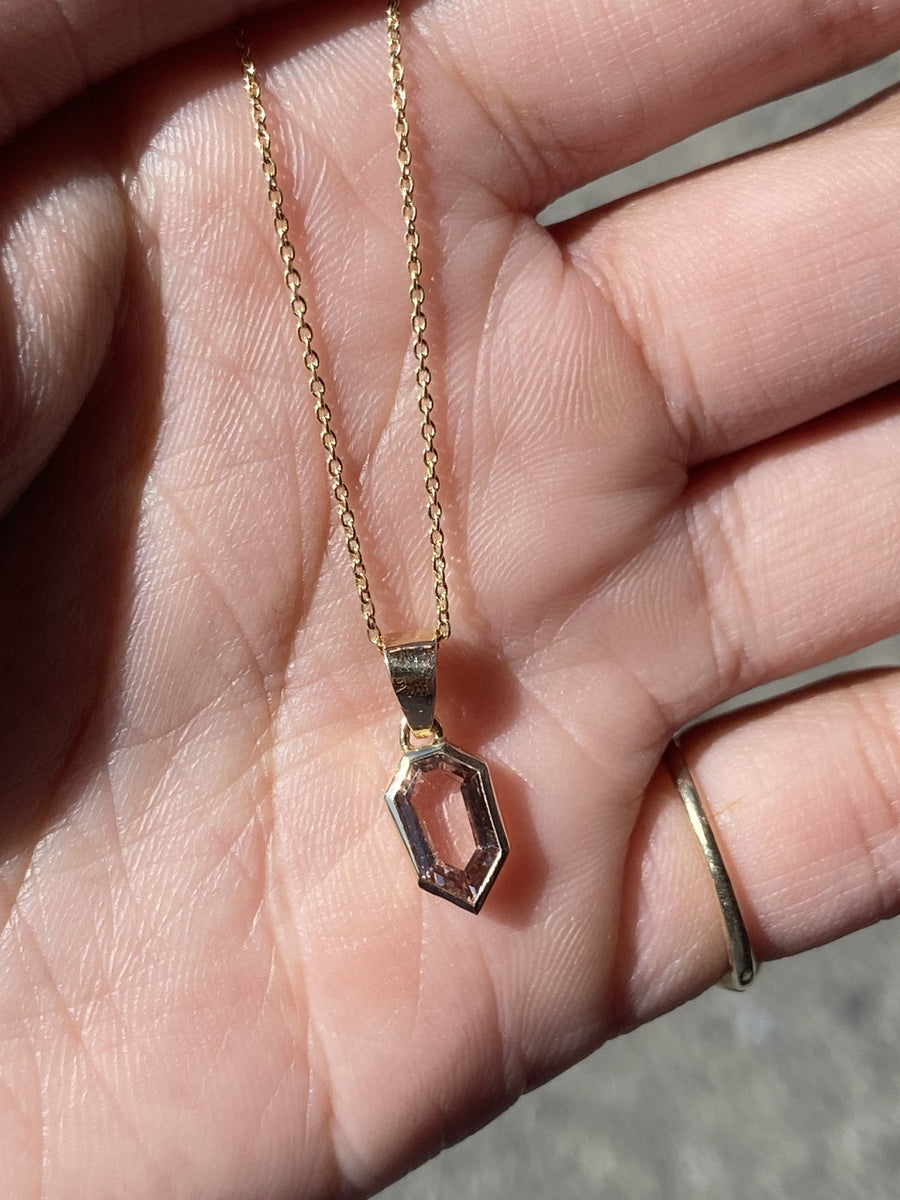 14K Champagne Spinel Pendant - Kingdom Jewelry