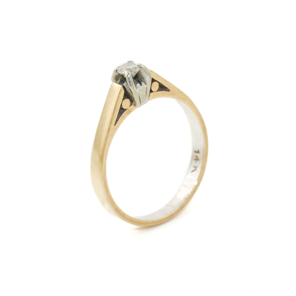 
                  
                    14k Gold x .12 Diamond Solitaire Engagement Ring - Kingdom Jewelry
                  
                