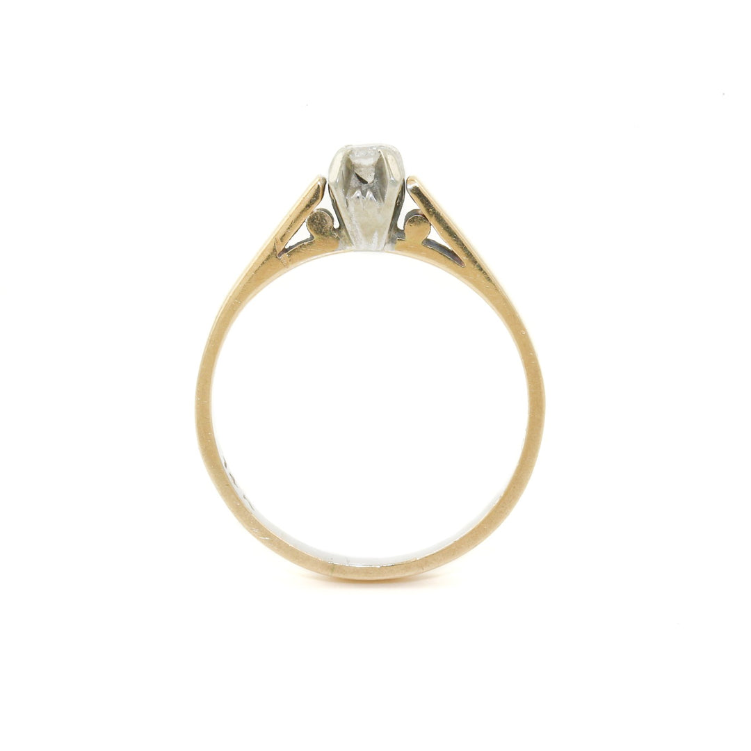 14k Gold x .12 Diamond Solitaire Engagement Ring - Kingdom Jewelry