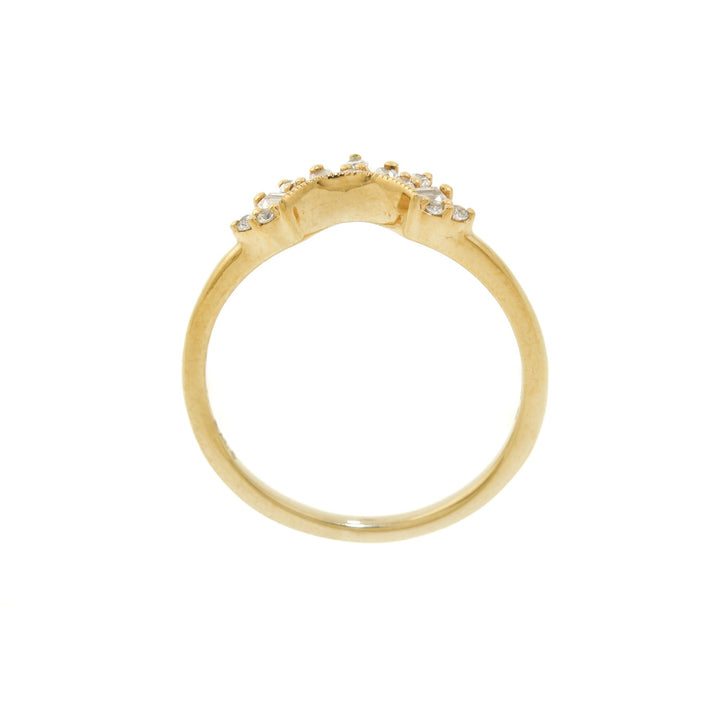 14k Gold x 1/5ct Lab Diamond Contour Tiara Band - Kingdom Jewelry