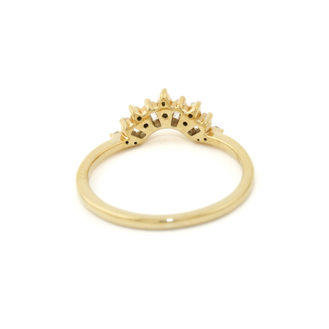 14k Gold x 1/5ct Lab Diamond Contour Tiara Band - Kingdom Jewelry