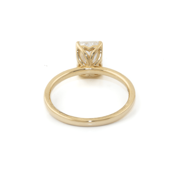 14k Gold x 1.68ct Radiant Lab Diamond VVS2 E Solitaire Engagement Set - Kingdom Jewelry