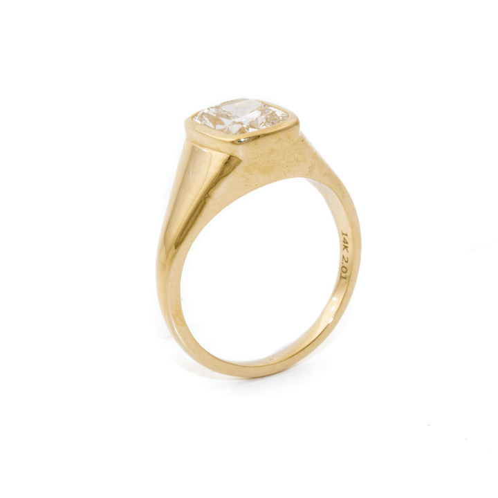 14k Gold x 2.01ct VVS2 E Lab Diamond Solitaire - Kingdom Jewelry