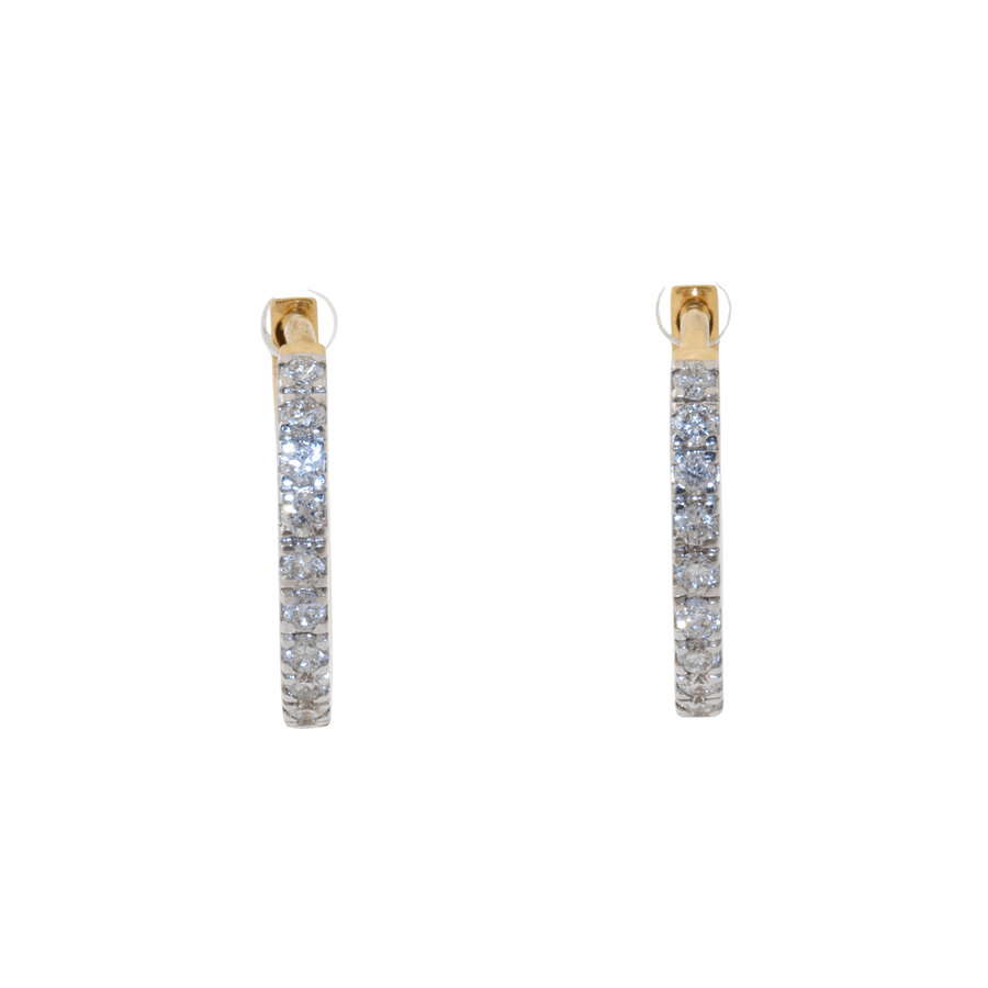14k Gold x .21ct Pavé Lab Diamond Round Huggie Hoops - Kingdom Jewelry