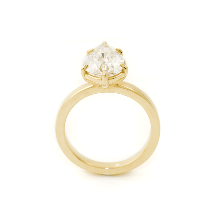 14k Gold x 2.70ct Teardrop Lab Diamond Solitaire Ring - Kingdom Jewelry