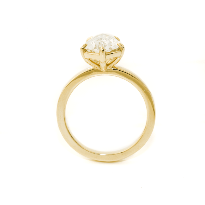 14k Gold x 2.70ct Teardrop Lab Diamond Solitaire Ring - Kingdom Jewelry