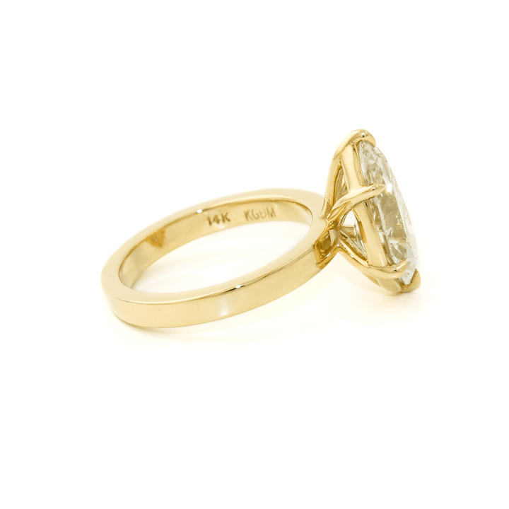 14k Gold x 2.70ct Teardrop Lab Diamond Solitaire Ring - Kingdom Jewelry