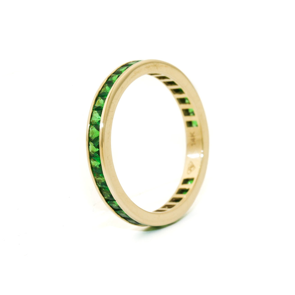 
                  
                    14k Gold x 3mm Tsavorite Channel - Set Eternity Band - Kingdom Jewelry
                  
                