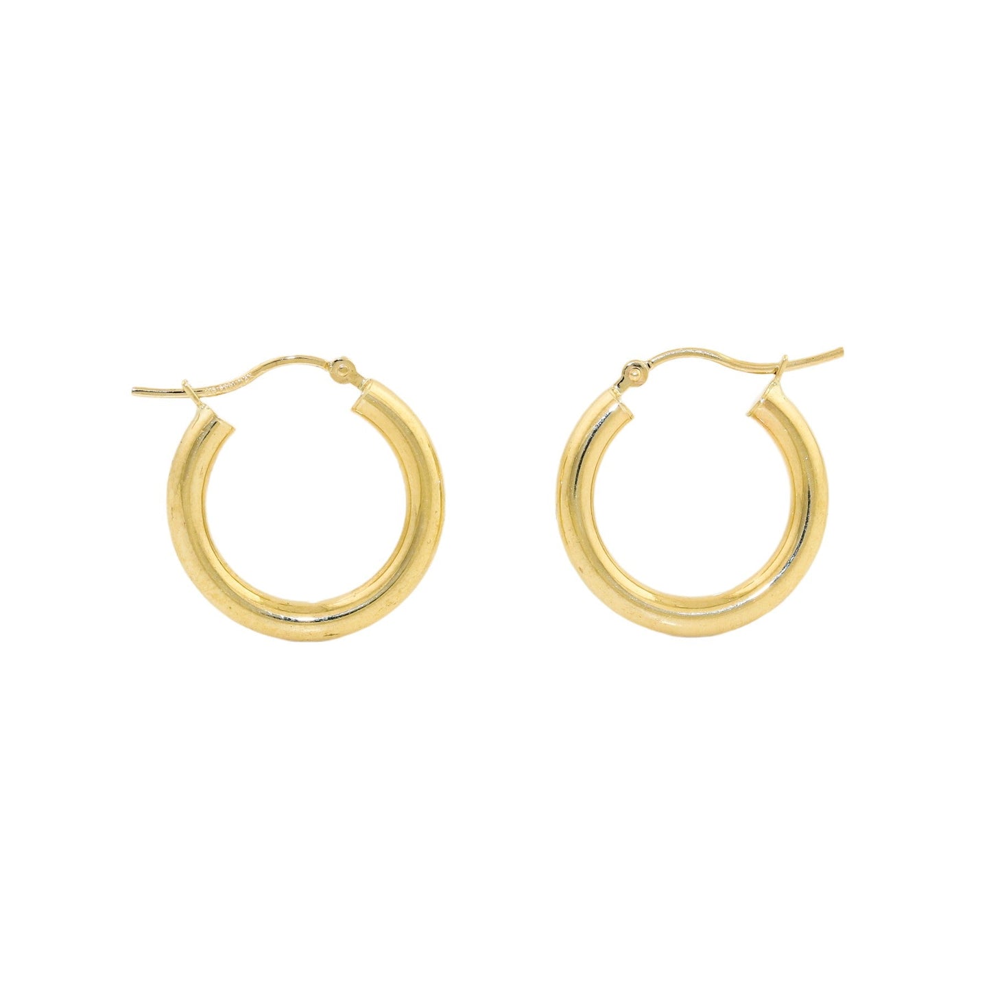 14k Gold x 3mm Tube Hoops - Kingdom Jewelry