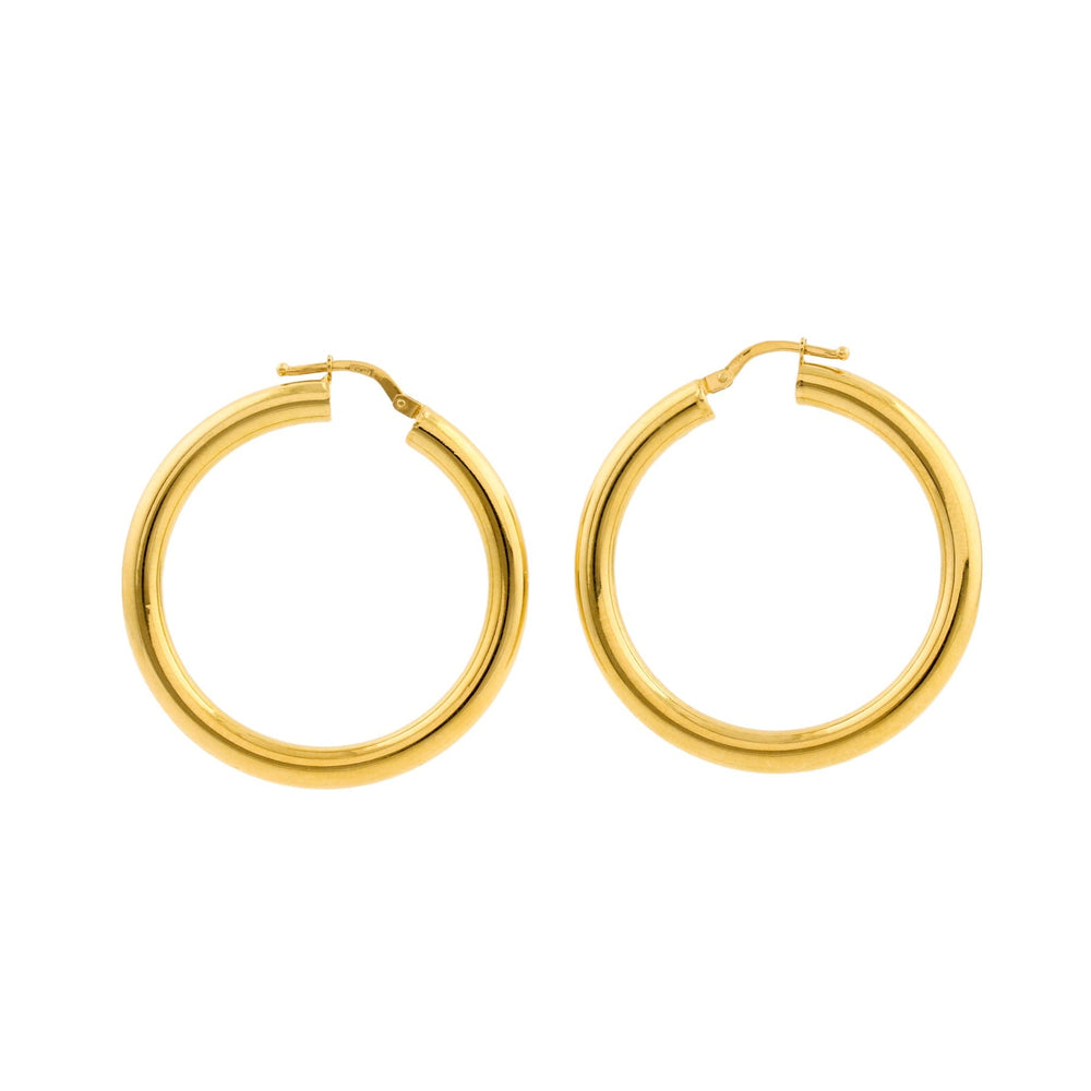 
                      
                        14k Gold x 4mm Essential Tube Hoops - Kingdom Jewelry
                      
                    