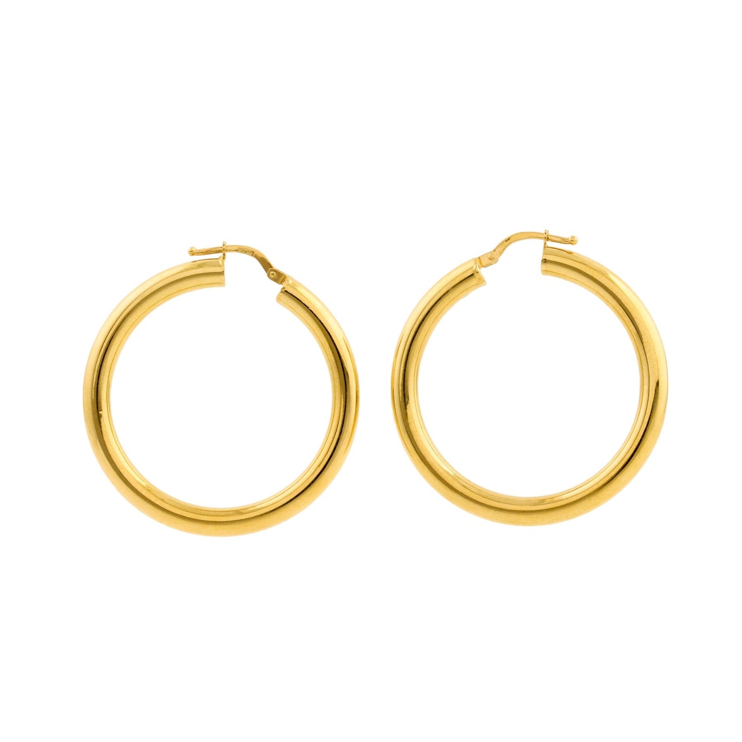 14k Gold x 4mm Essential Tube Hoops - Kingdom Jewelry