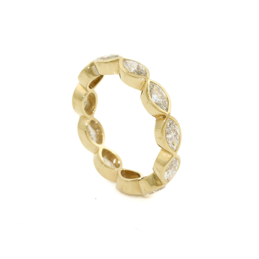 
                      
                        14k Gold x 4mm Marquise Lab Diamond Infinity Band (HRZ) - Kingdom Jewelry
                      
                    