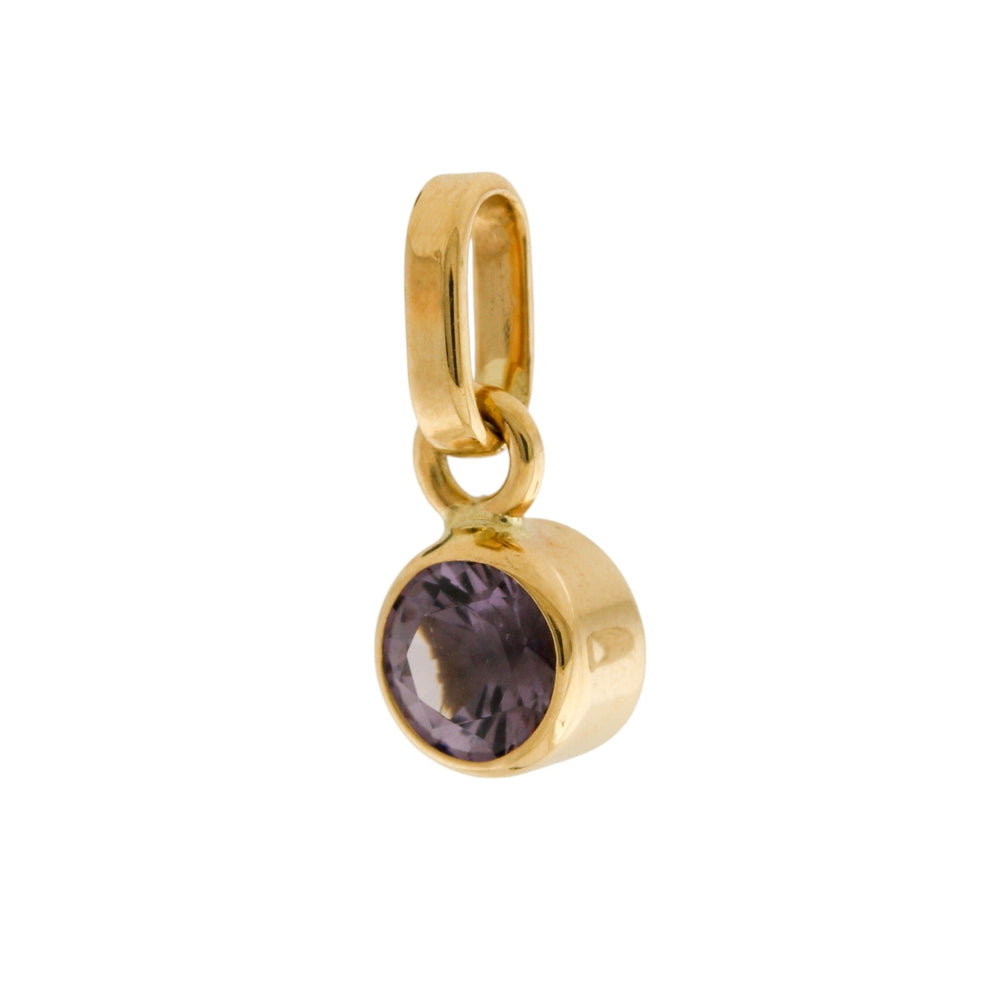 
                  
                    14k Gold x 4mm Round Purple Spinel Pendant - Kingdom Jewelry
                  
                