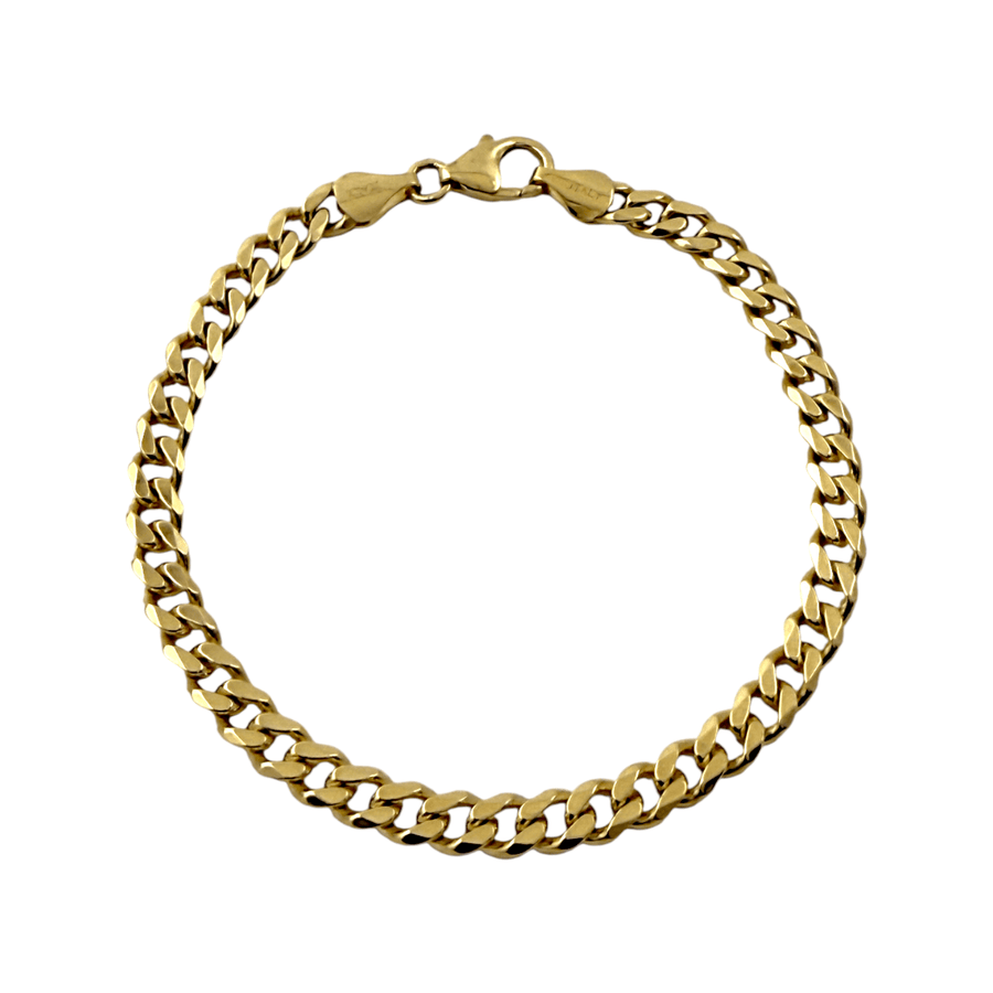 14k Gold x 5mm Curb Chain Bracelet - Kingdom Jewelry