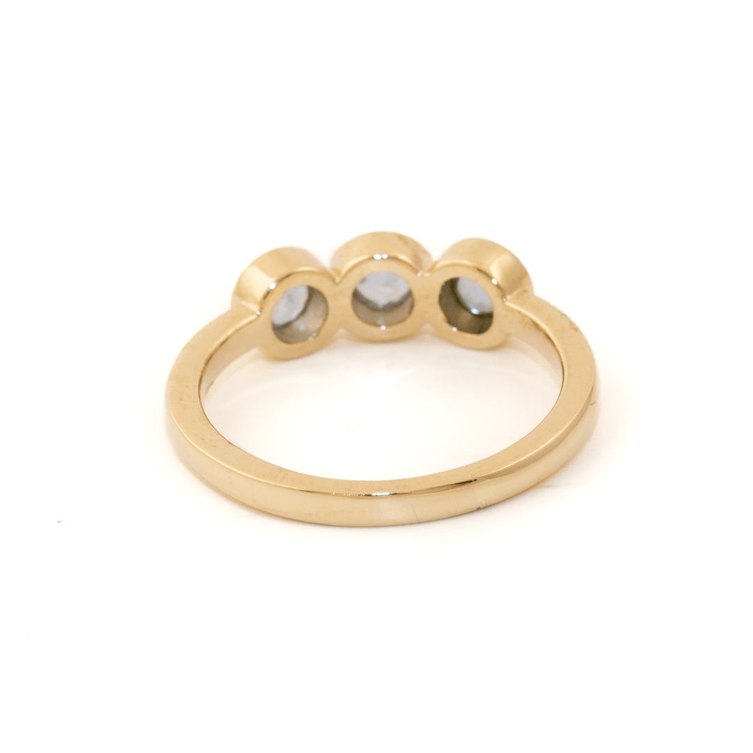 14k Gold x 5mm Lilac Sapphire Triplet - Kingdom Jewelry