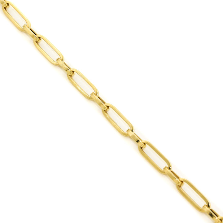 14k Gold x 5mm Paper Clip Link Bracelet - Kingdom Jewelry