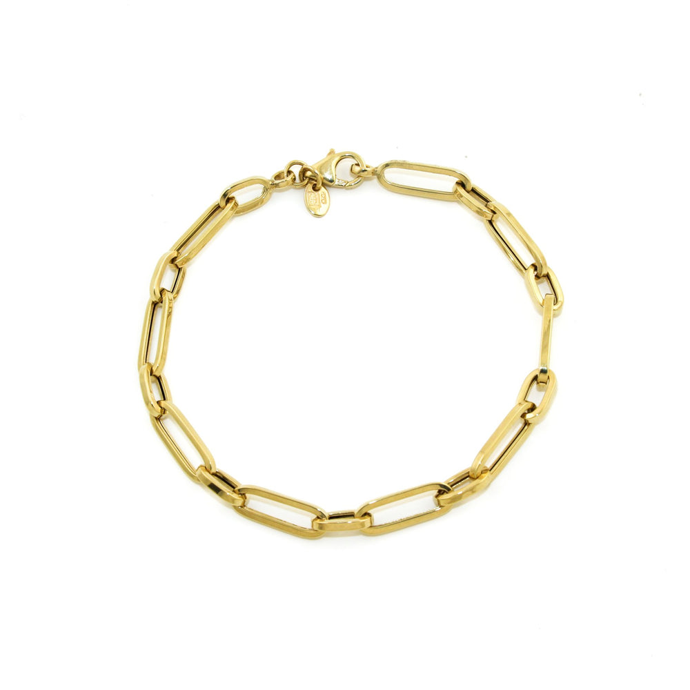 
                      
                        14k Gold x 5mm Paper Clip Link Bracelet - Kingdom Jewelry
                      
                    