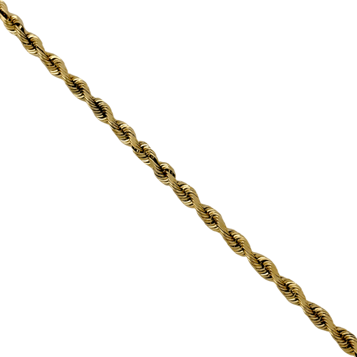 14k Gold x 5mm Rope Chain Bracelet - Kingdom Jewelry