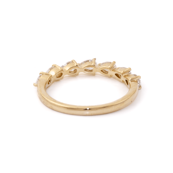 14k Gold x .68ctw VS F Pear Lab Diamond Wedding Band - Kingdom Jewelry