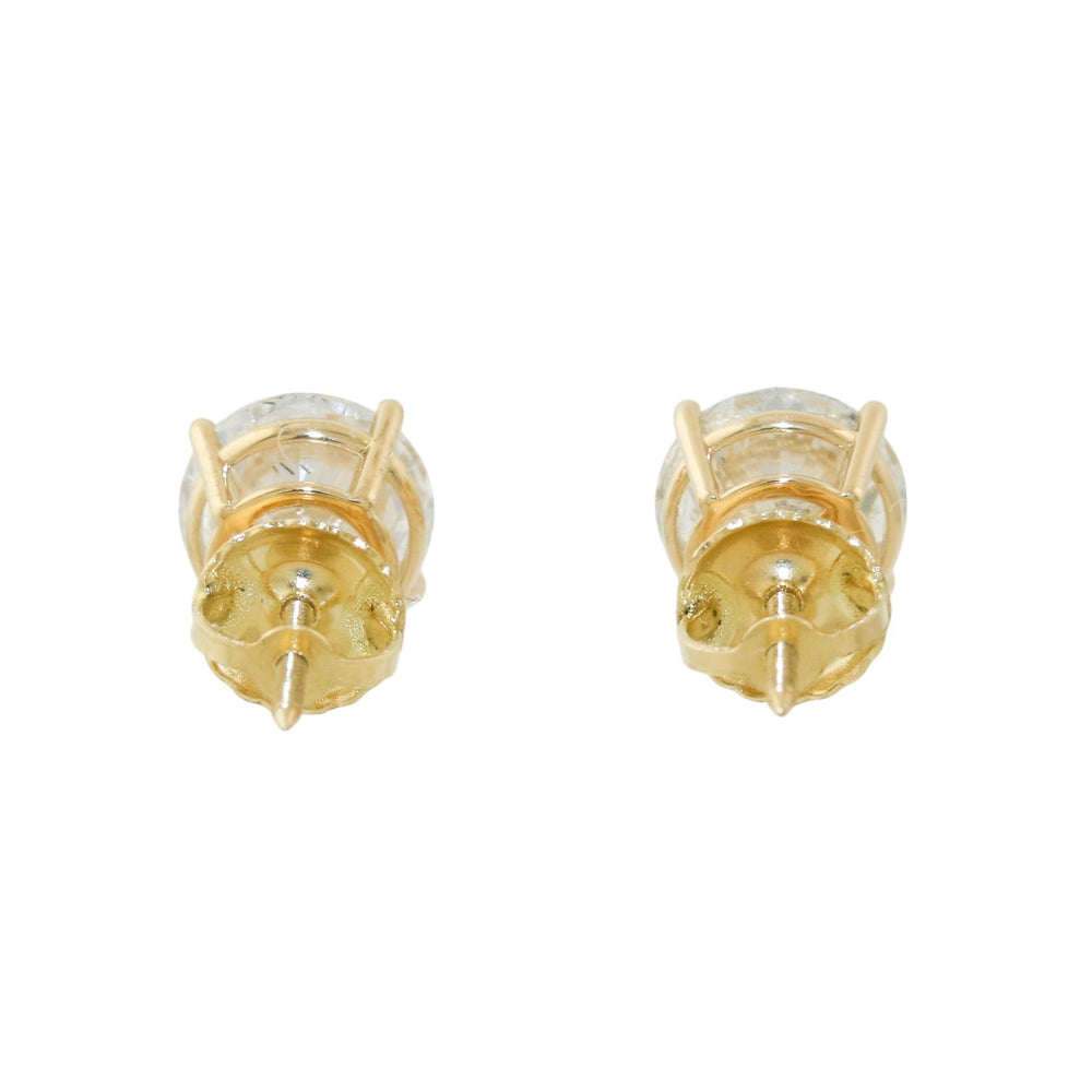 
                  
                    14k Gold x 7mm Round - Cut 2.17 ct Lab Diamond Screwback Studs - Kingdom Jewelry
                  
                