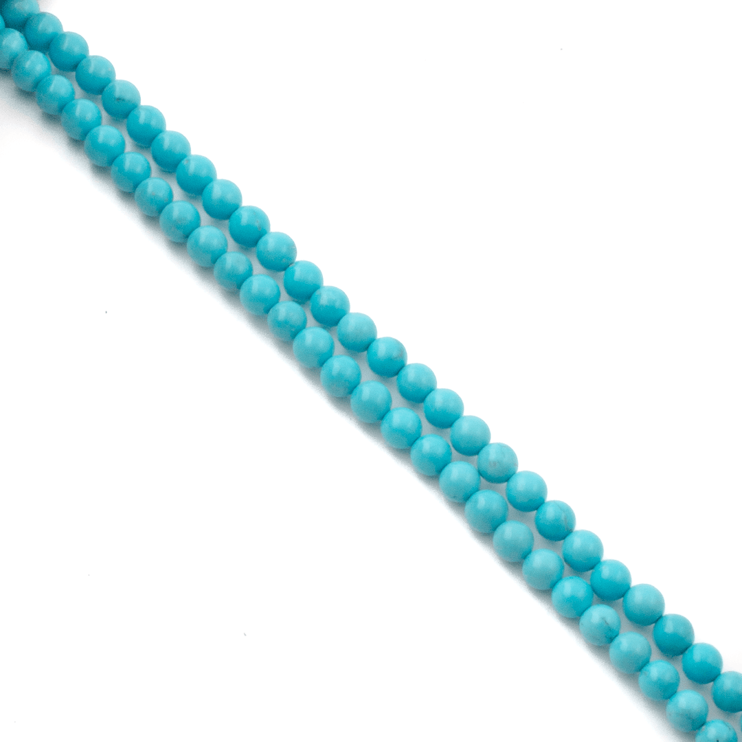 14k Gold x 7mm Tiffany Blue Sleeping Beauty Turquoise Necklace - Kingdom Jewelry
