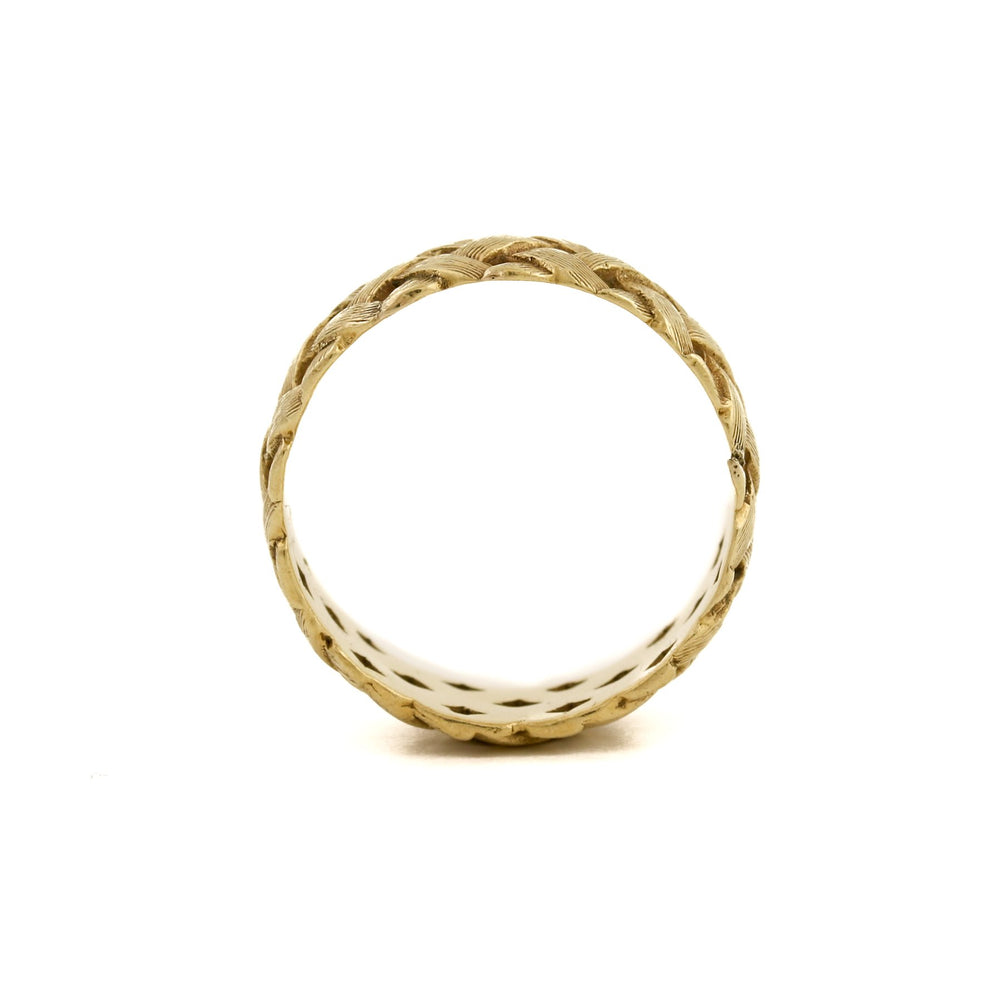 
                      
                        14k Gold x 8mm Wicker Basket Weave Band - Kingdom Jewelry
                      
                    