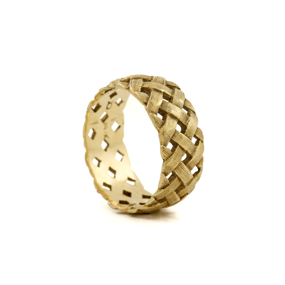 
                      
                        14k Gold x 8mm Wicker Basket Weave Band - Kingdom Jewelry
                      
                    