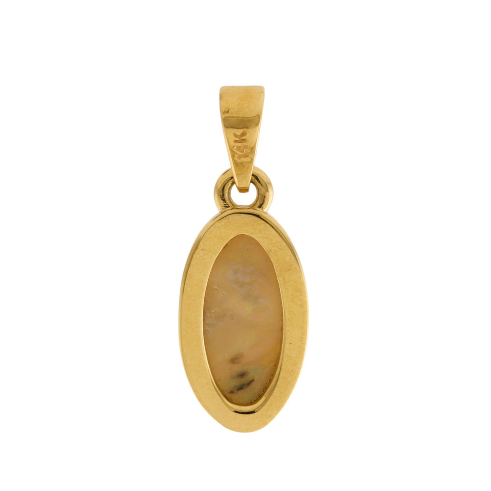 
                  
                    14k Gold x Australian Ellipse Bezel Pendant - Kingdom Jewelry
                  
                