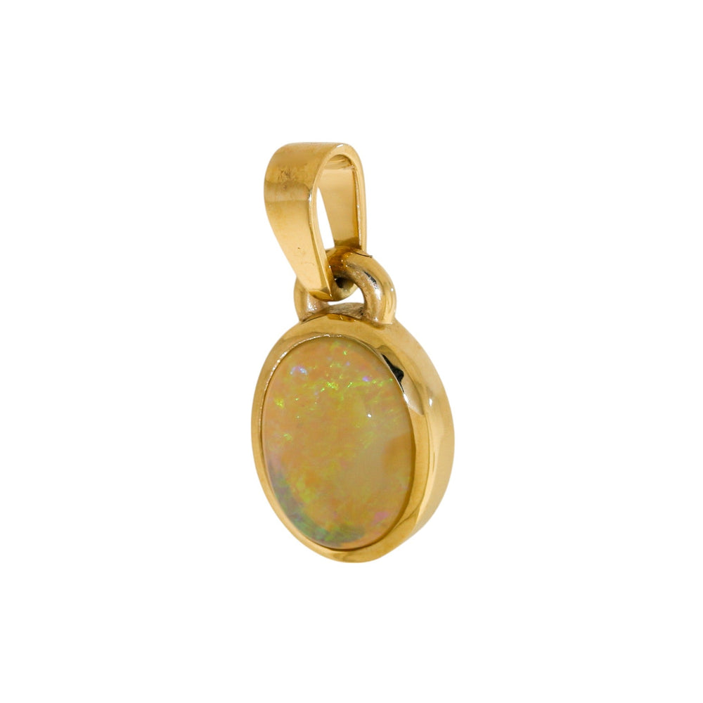 
                  
                    14k Gold x Australian Opal Oval - Bezel Pendant - Kingdom Jewelry
                  
                