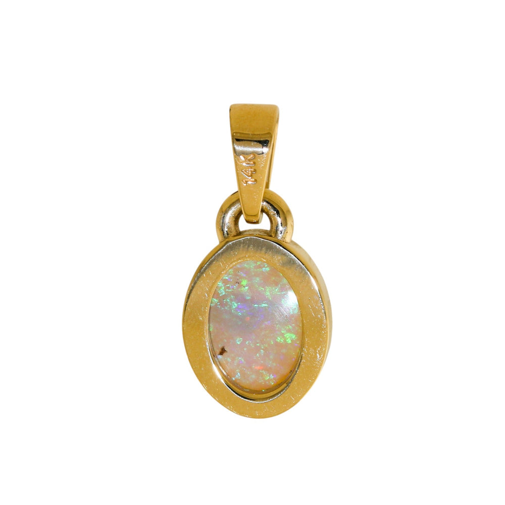 
                  
                    14k Gold x Australian Opal Oval - Bezel Pendant - Kingdom Jewelry
                  
                