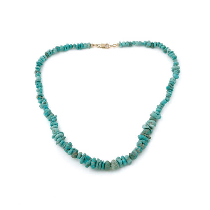 14k Gold x Craggy Lone Mountain Turquoise Nugget Necklace - Kingdom Jewelry