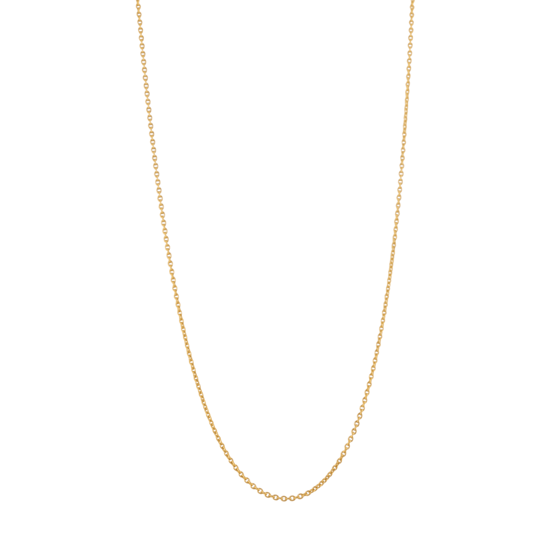 14k Gold x Dainty 1mm Cable Link Chain Necklace - Kingdom Jewelry