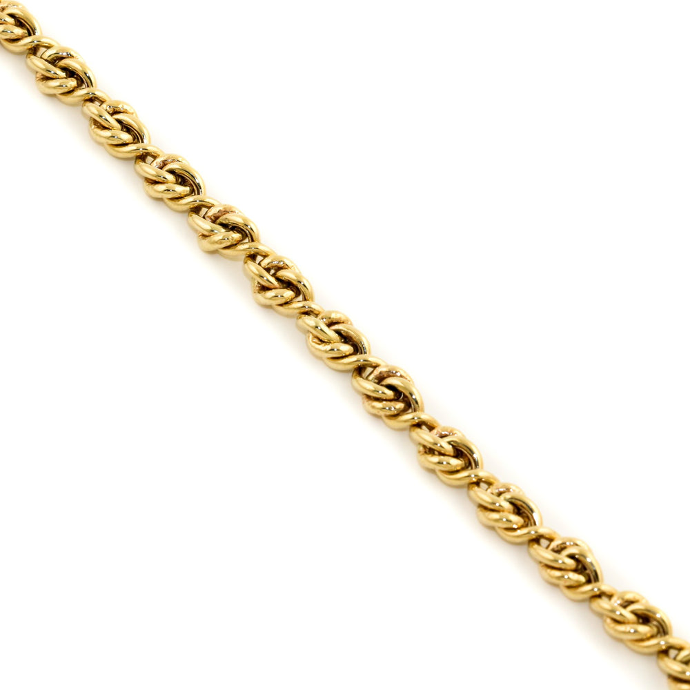 
                      
                        14K Gold x Double French Knot Bracelet - Kingdom Jewelry
                      
                    