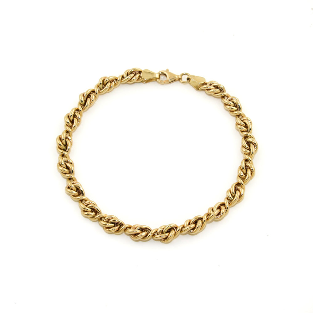 
                      
                        14K Gold x Double French Knot Bracelet - Kingdom Jewelry
                      
                    