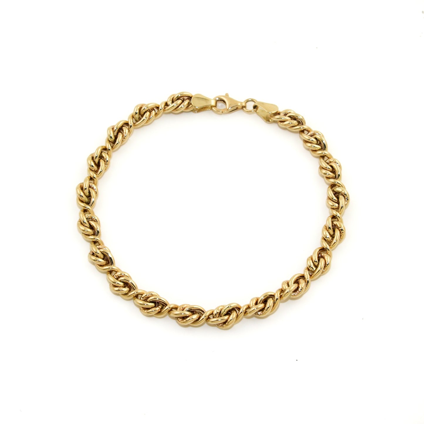 14K Gold x Double French Knot Bracelet - Kingdom Jewelry